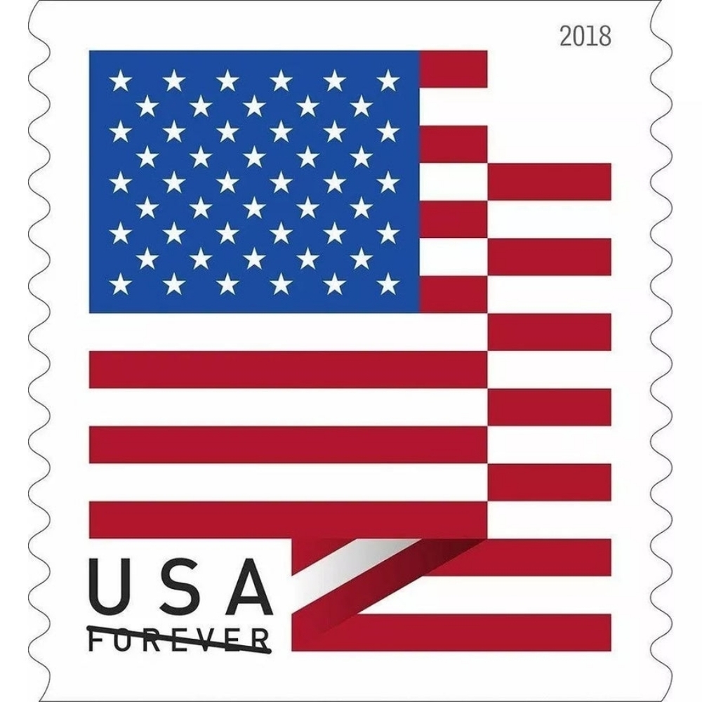 Roll Of 100 Forever‎ 2018 Flag Stamps First Class Postage USPS Stamp Mail - Picture 3 of 7